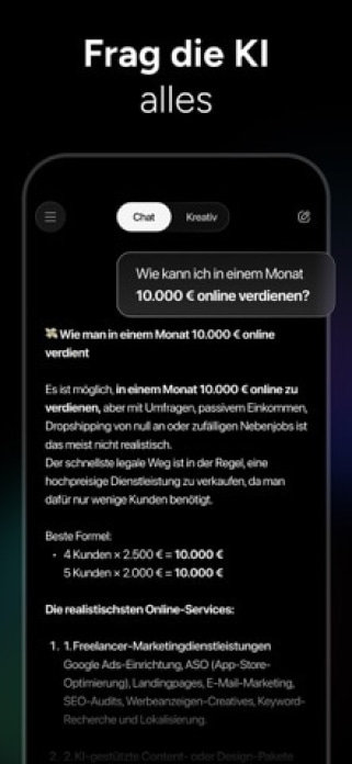 KI Chatbot Deutsch - Genie AI Smartphone-Screenshot2