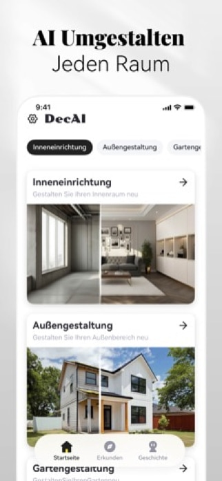 KI - Wohnungsdesign, DecAI® Smartphone-Screenshot9
