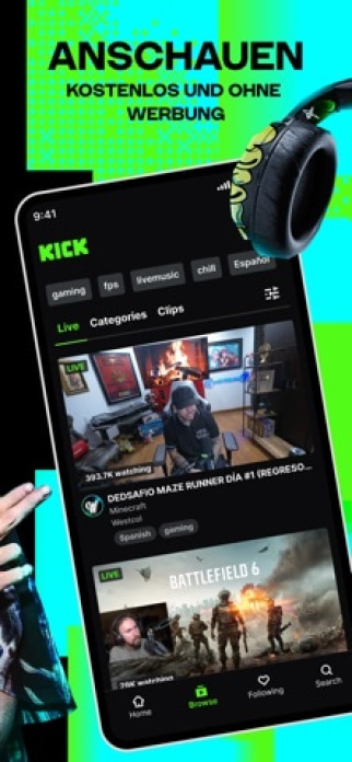 Kick - Live Streaming Smartphone-Screenshot2