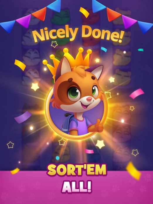 Kitty Sort: Twisted Tails Tablet-Screenshot5