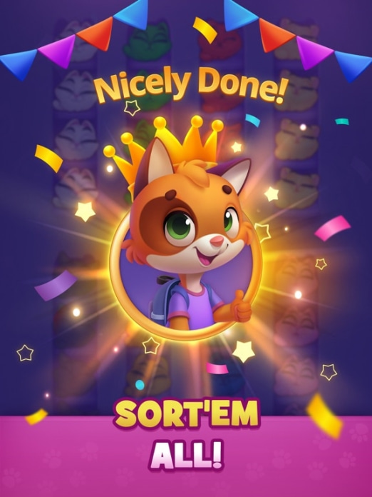 Kitty Sort: Twisted Tails Tablet-Screenshot8