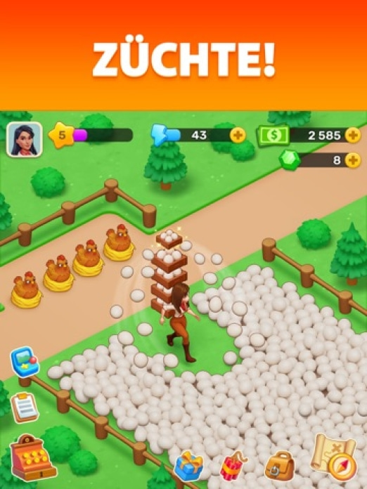 Klondike Adventures: Bauernhof Tablet-Screenshot