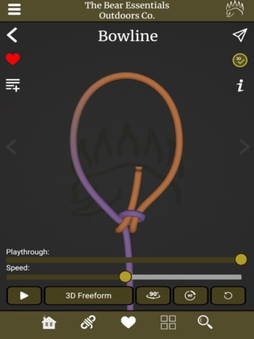 Knot IQ: Knoten binden in 3D Tablet-Screenshot