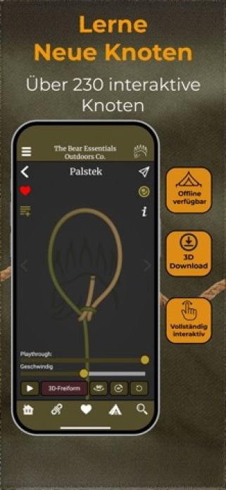 Knot IQ: Knoten binden in 3D Smartphone-Screenshot