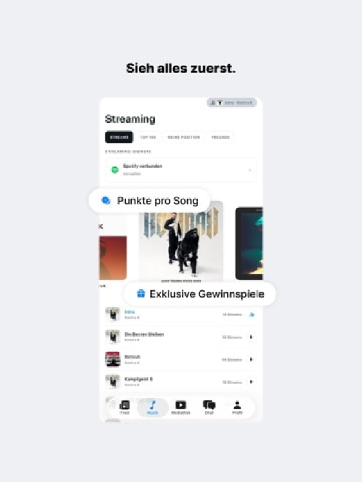 Kontra K App Tablet-Screenshot