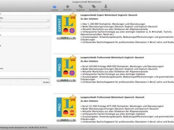 Langenscheidt Wörterbücher Smartphone-Screenshot