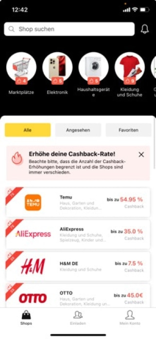 LetyShops — Cashback Smartphone-Screenshot