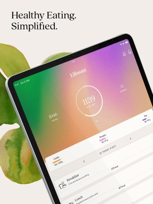 Lifesum: Kalorien Z&auml;hler AI Tablet-Screenshot