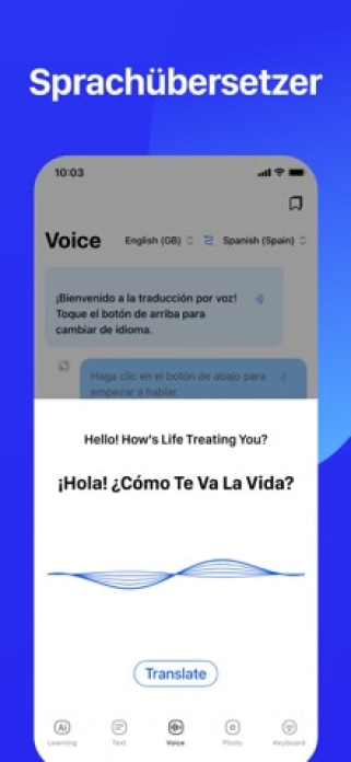Live &Uuml;bersetzer: KI &Uuml;bersetzen Smartphone-Screenshot3