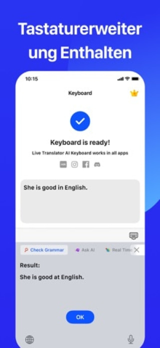 Live &Uuml;bersetzer: KI &Uuml;bersetzen Smartphone-Screenshot9