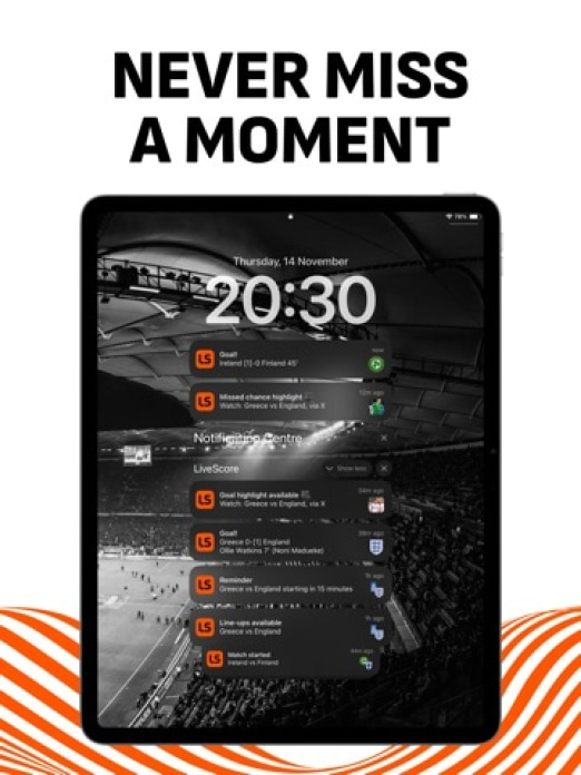 LiveScore Live-Sportergebnisse Tablet-Screenshot7