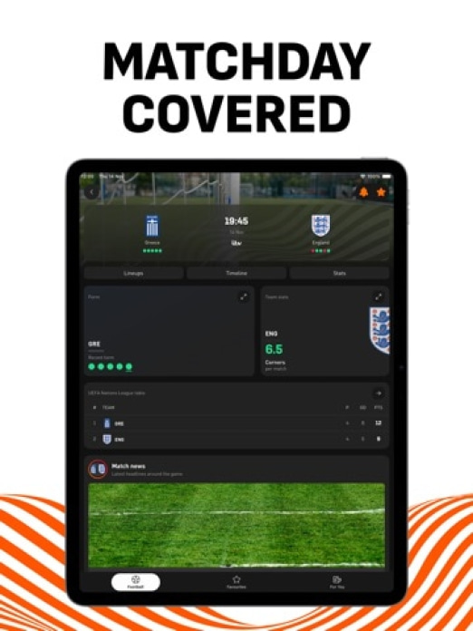 LiveScore Live-Sportergebnisse Tablet-Screenshot