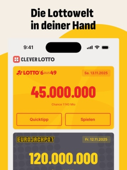 LOTTO & Eurojackpot spielen Tablet-Screenshot