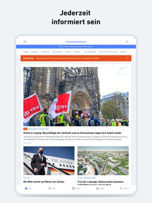 LVZ - Nachrichten und Podcast Tablet-Screenshot2