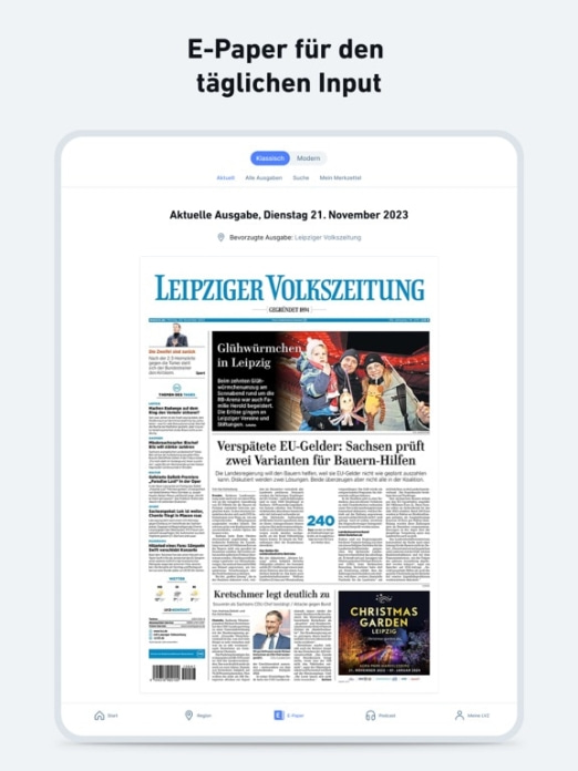 LVZ - Nachrichten und Podcast Tablet-Screenshot3