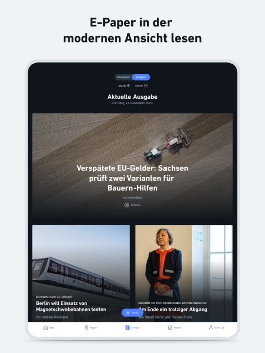 LVZ - Nachrichten und Podcast Tablet-Screenshot4