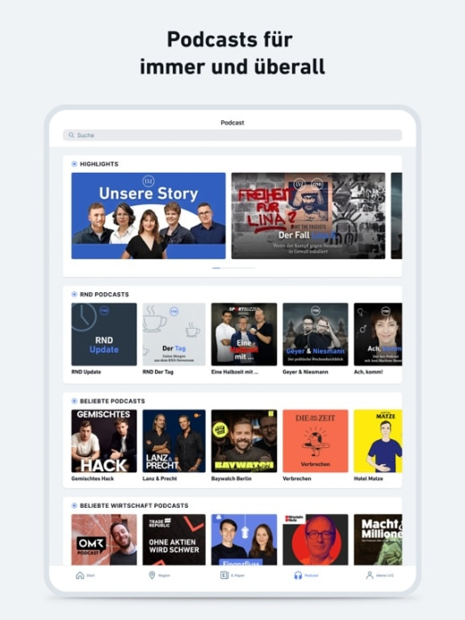 LVZ - Nachrichten und Podcast Tablet-Screenshot8