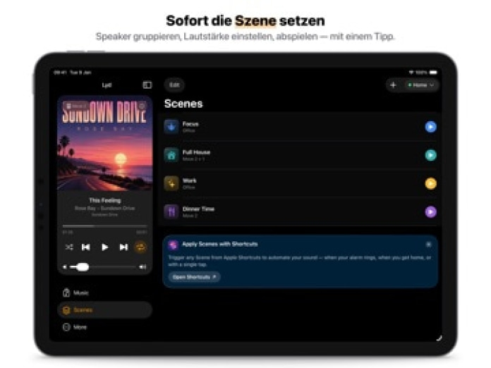 Lyd - Sonos Steuerung & Widget Tablet-Screenshot3