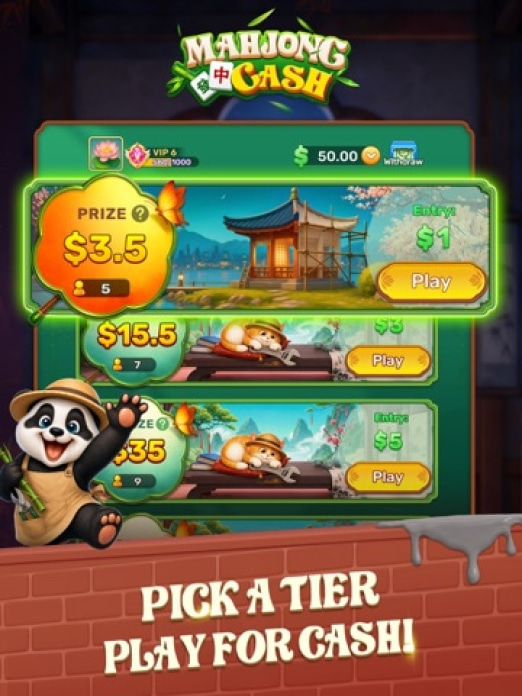 Mahjong Cash Tablet-Screenshot