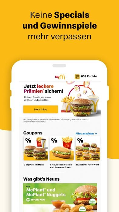 McDonald’s Deutschland Smartphone-Screenshot