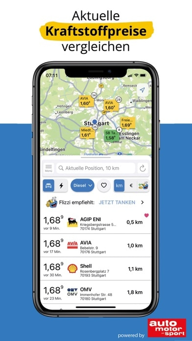mehr-tanken Smartphone-Screenshot
