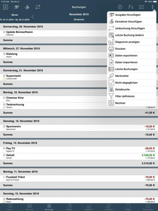 Mein Haushaltsbuch Tablet-Screenshot3