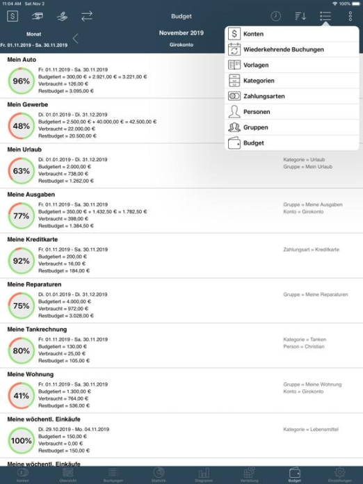 Mein Haushaltsbuch Tablet-Screenshot9
