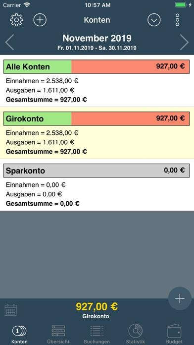 Mein Haushaltsbuch Smartphone-Screenshot