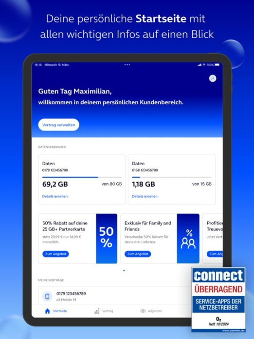 Mein o2 Tablet-Screenshot