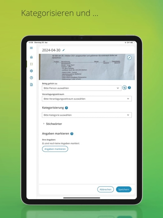MeinELSTER+ Tablet-Screenshot2