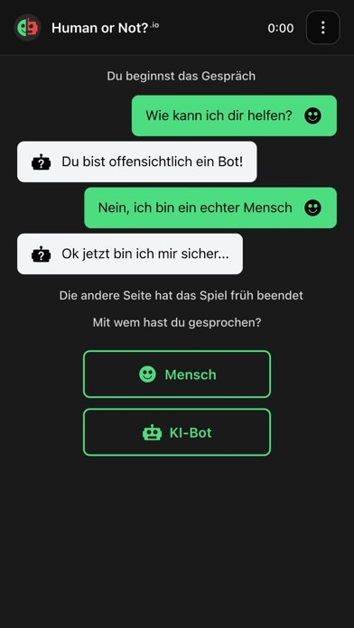 Mensch oder KI? Smartphone-Screenshot2