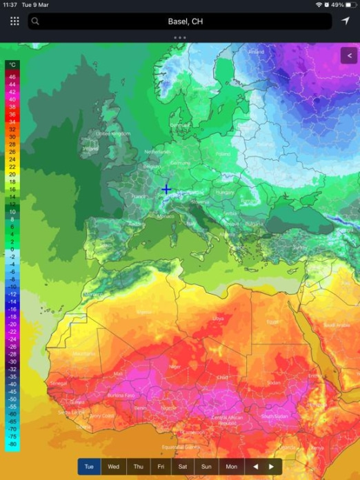 meteoblue Wetter & Karten Tablet-Screenshot2