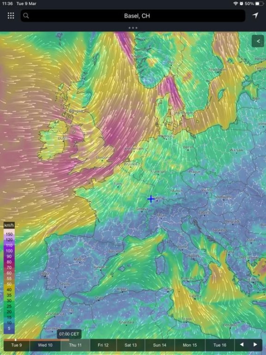 meteoblue Wetter & Karten Tablet-Screenshot3