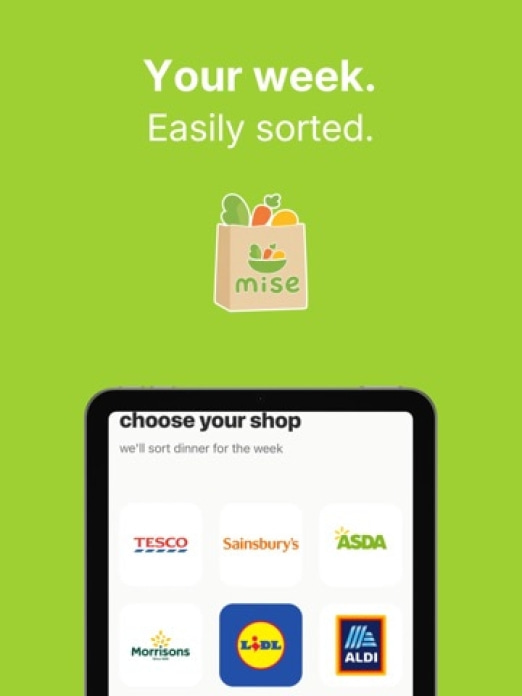 mise – Essensplaner Tablet-Screenshot