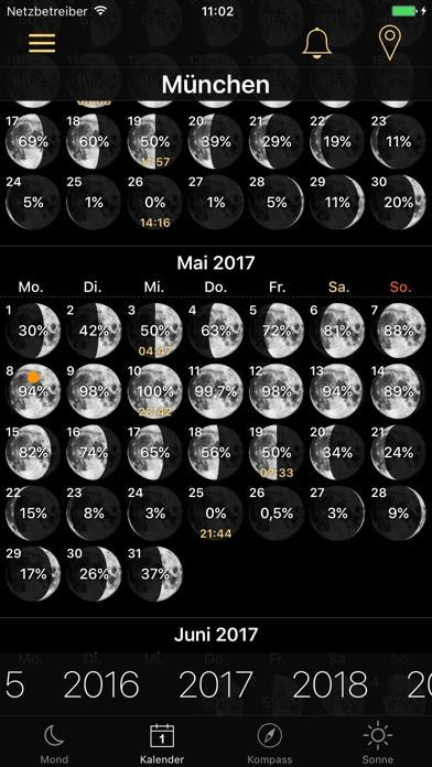 Mondphasen + Mondkalender Smartphone-Screenshot2
