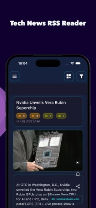 MorphReader Tech News Smartphone-Screenshot