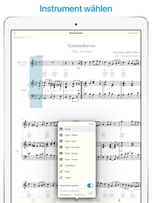 Musik Noten Scanner & Leser Tablet-Screenshot2