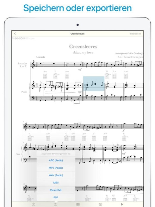 Musik Noten Scanner & Leser Tablet-Screenshot4