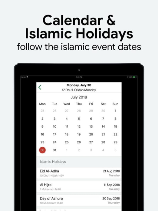 Muslim: Gebetszeiten, Qibla Tablet-Screenshot8