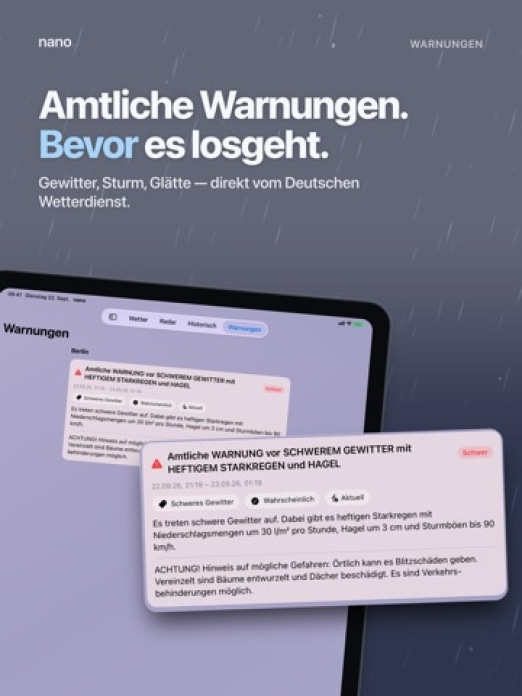 nano - Wetter für Deutschland Tablet-Screenshot3