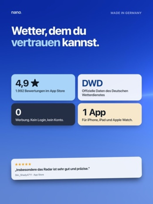 nano - Wetter f&uuml;r Deutschland Tablet-Screenshot4