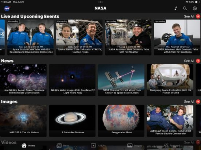 NASA Tablet-Screenshot