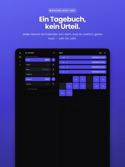 Nexter - Habit Tracker Tablet-Screenshot3