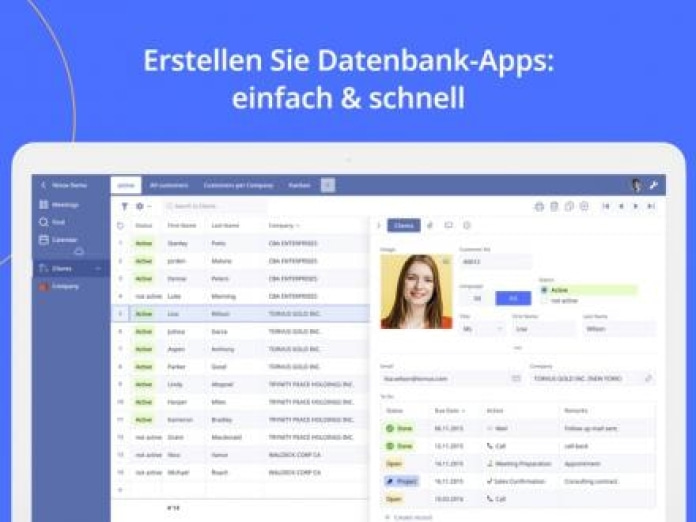 Ninox Database Smartphone-Screenshot