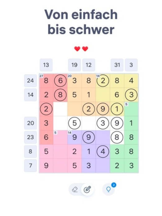 Number Sums &ndash; Zahlenr&auml;tsel Tablet-Screenshot5
