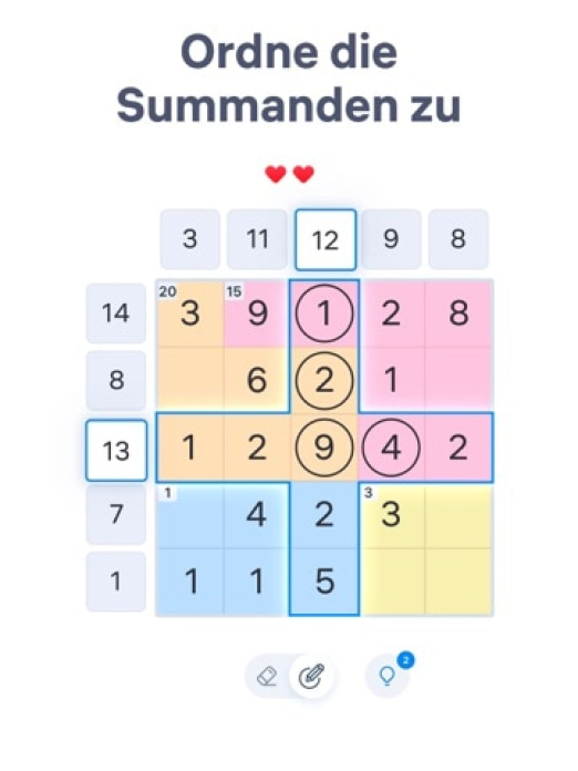 Number Sums &ndash; Zahlenr&auml;tsel Tablet-Screenshot
