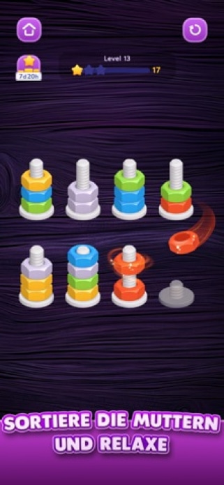 Nut Sort: Color Sorting Game Smartphone-Screenshot2