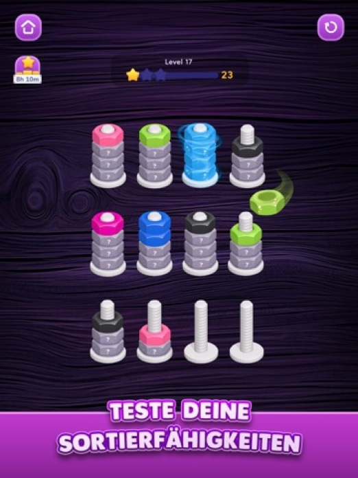 Nut Sort: Color Sorting Game Tablet-Screenshot3