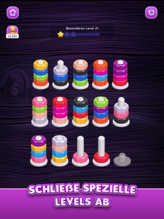 Nut Sort: Color Sorting Game Tablet-Screenshot5