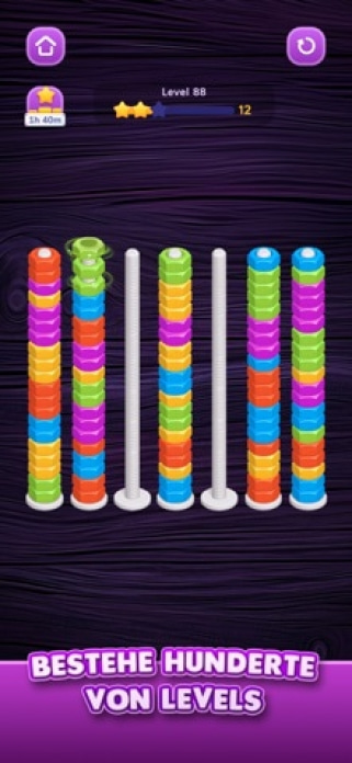 Nut Sort: Color Sorting Game Smartphone-Screenshot